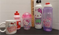 Hello Kitty coffee mug, Water bottles.