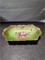 Vintage Serving Dish with Roses