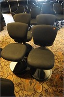 (4) High Back Swivel Upholstered Chairs