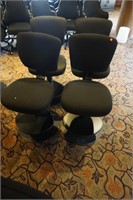 (4) High Back Swivel Upholstered Chairs