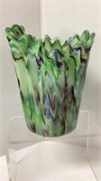 Art glass handkerchief vase approx. 8’’ tall