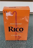 Ten (10) Rico Bass Clarinet Reeds