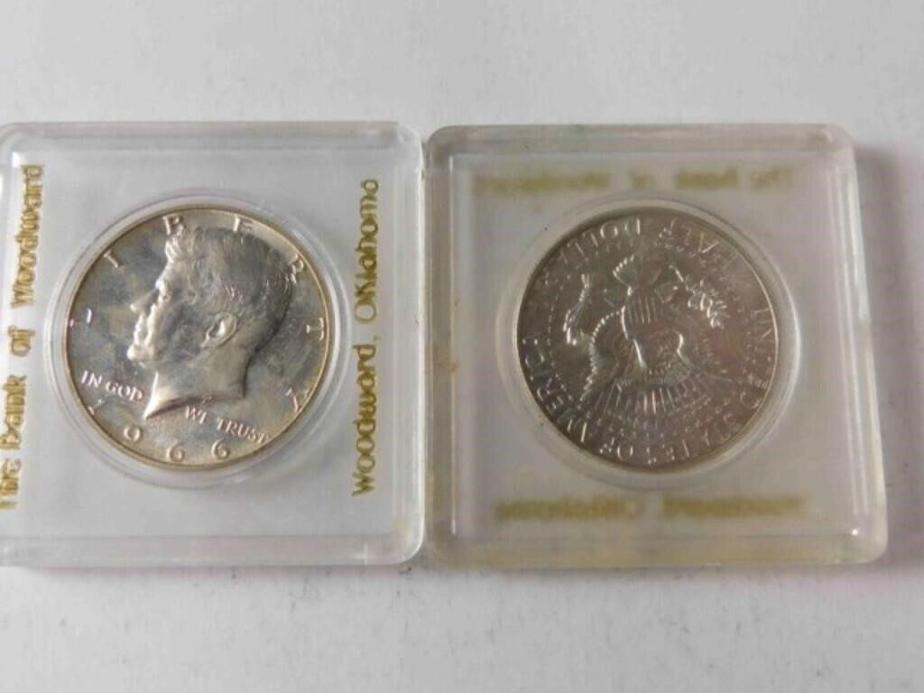 1965 and 1966 Kennedy half dollars