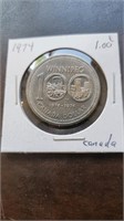 1974 Canada One Dollar Coin