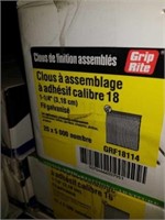 Case of 18 guage adhesive collated 1-1/4 brad