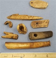 Several fossilized ivory from St. Lawrence Island,