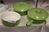 3PC HALL DISHES WITH 2 LIDS