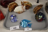 7PC COLLECTION OF ASSORTED PAPERWEIGHTS