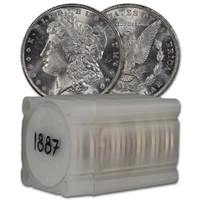 (20) 1887 BU Grade Morgan Silver Dollars in Roll