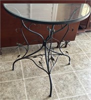 Glass Top Half Table