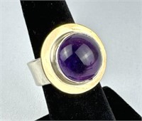 925 Silver Purple Stone Ring