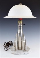 Unusual Folk Art Military Lamp