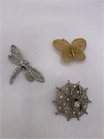 INSECT BROOCH LOT