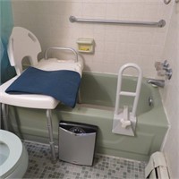Shower Seat, Handle, & Scale
