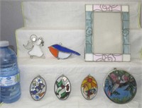 Stained Glass Picture Frame, Angel & Bird, Plus