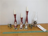 Figurines, Candle Holders, Oil Lamp