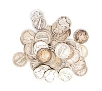 Coin 50 Assorted - Early Date Mercury Silver Dimes