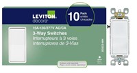 Leviton 15 Amp Decora 3-Way Switch in White (10-Pa