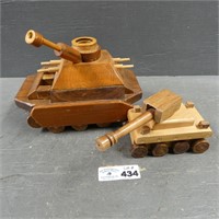 Wooden Toy Tanks