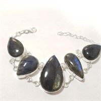 $900 Silver Labradorite Bracelet