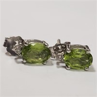 $120 Silver Peridot Earrings