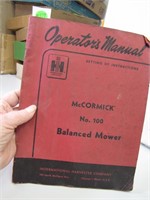 IH McCormick No 100 Balanced Mower Manual