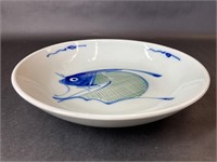 Vintage Japanese Porcelain Koi Fish Bowl