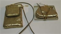 (2) GOLD MESH SMALL PURSES INCLUDING (1) WHITING