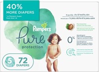 72-Pk Pampers Diapers Size 5, Pure Protection