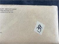 1962 P Coin set, Unsealed envelope