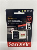 New SanDisk Extreme 128GB microSDXC UHS-I U3 V30