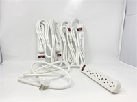 New Set Of 5 6 Outlet Belkin Power Strips