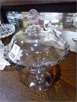Early Glass Candy Dish w/ Lid