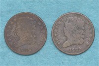 2 - 1825 Half Cent