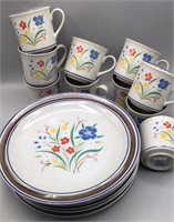 Salem Stoneware Cups and Plates Hand Crafted