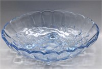 Vintage Indiana Blue Glass Fruit Bowl