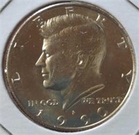 Uncirculated 1990p Kennedy half dollar