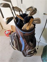 Vintage Golf Clubs & Adidas Golf Bag