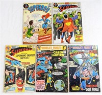 (5) VINTAGE 1971 SUPERMAN COMIC BOOKS