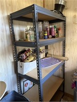 Metal Shelf with Contents