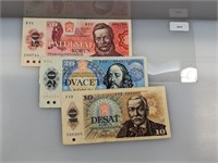 3-Czechoslovakia Bank Notes