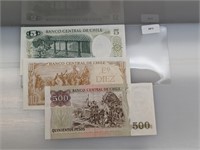 3-Chile Bank Notes