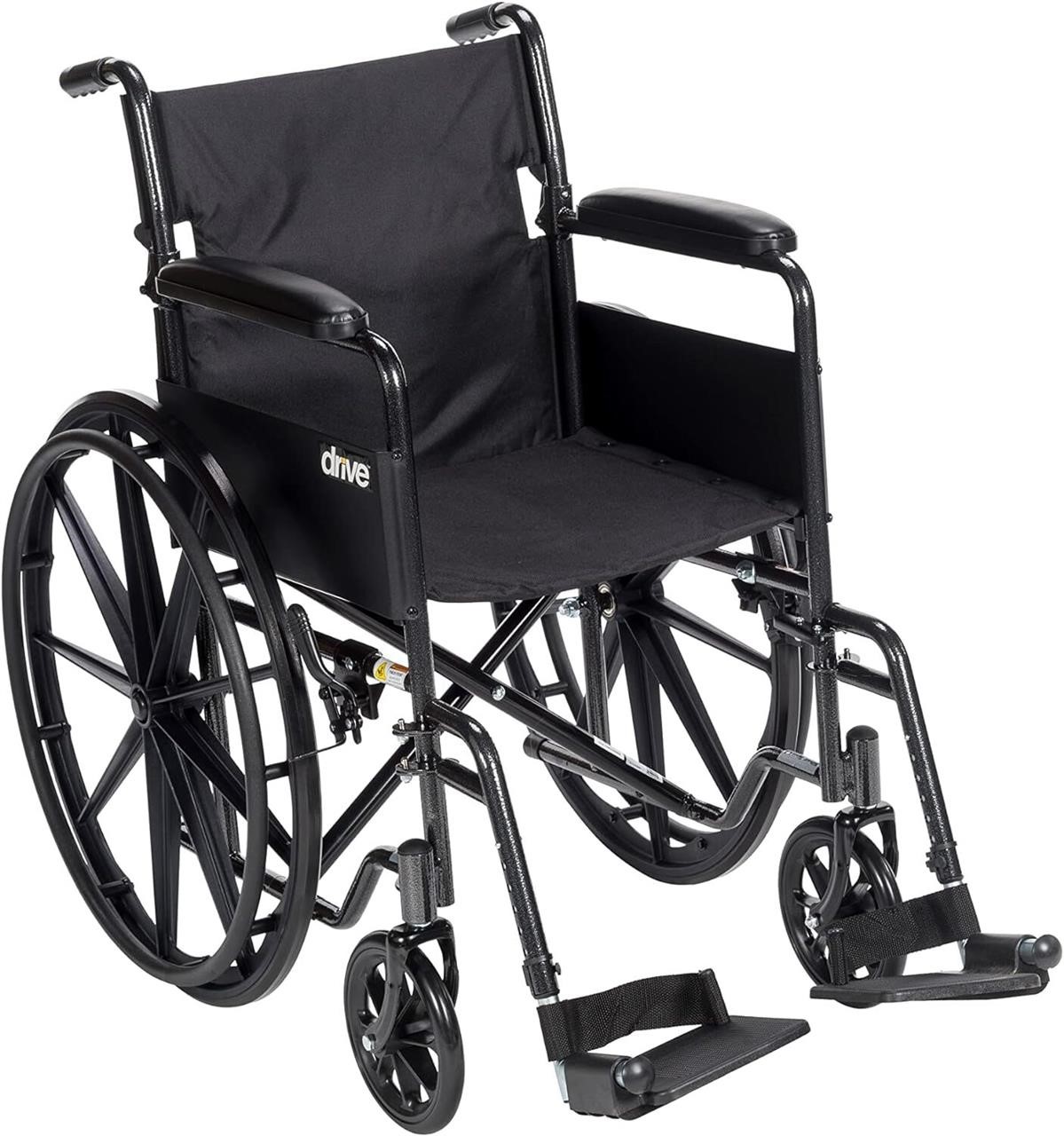 Silver Sport 1 Folding Wheelchair  Black