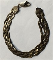 Italy Sterling Silver Braided Bracelet