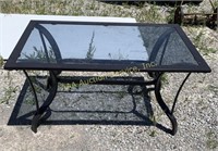 Metal Patio table with Glass top 
Dimensions