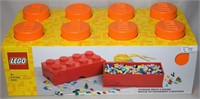 Lego Orange 8 Knob Large NEW Storage Brick