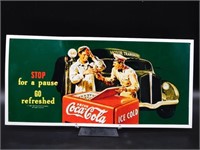 VINTAGE SCENE COCA-COLA SIGN