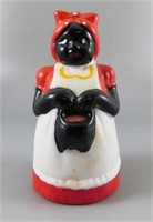 347/21 Ceramic 3 in Black Americana Woman Salt Sha