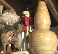Nutcracker, Santa And Vase