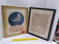 Blue Moon 1926 Framed Print and Framed Sketch